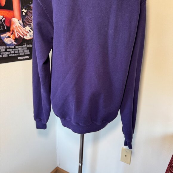 Collegiate New York University Purple and White Long Sleeve Hooded Sweatshirt - Picture 11 of 15